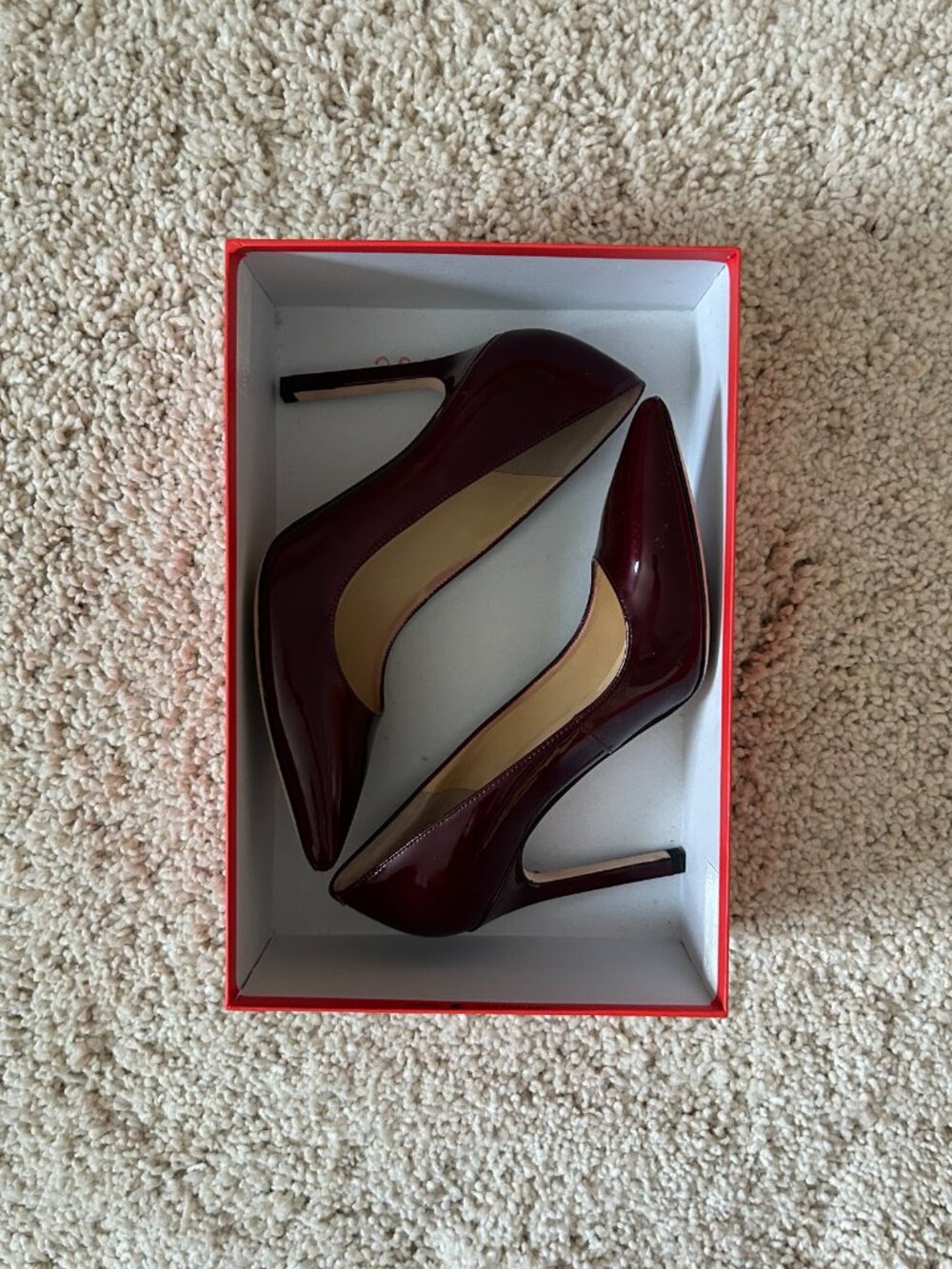 Ivanka Trump Carra Wine Red Heels - Picture 2 of 9